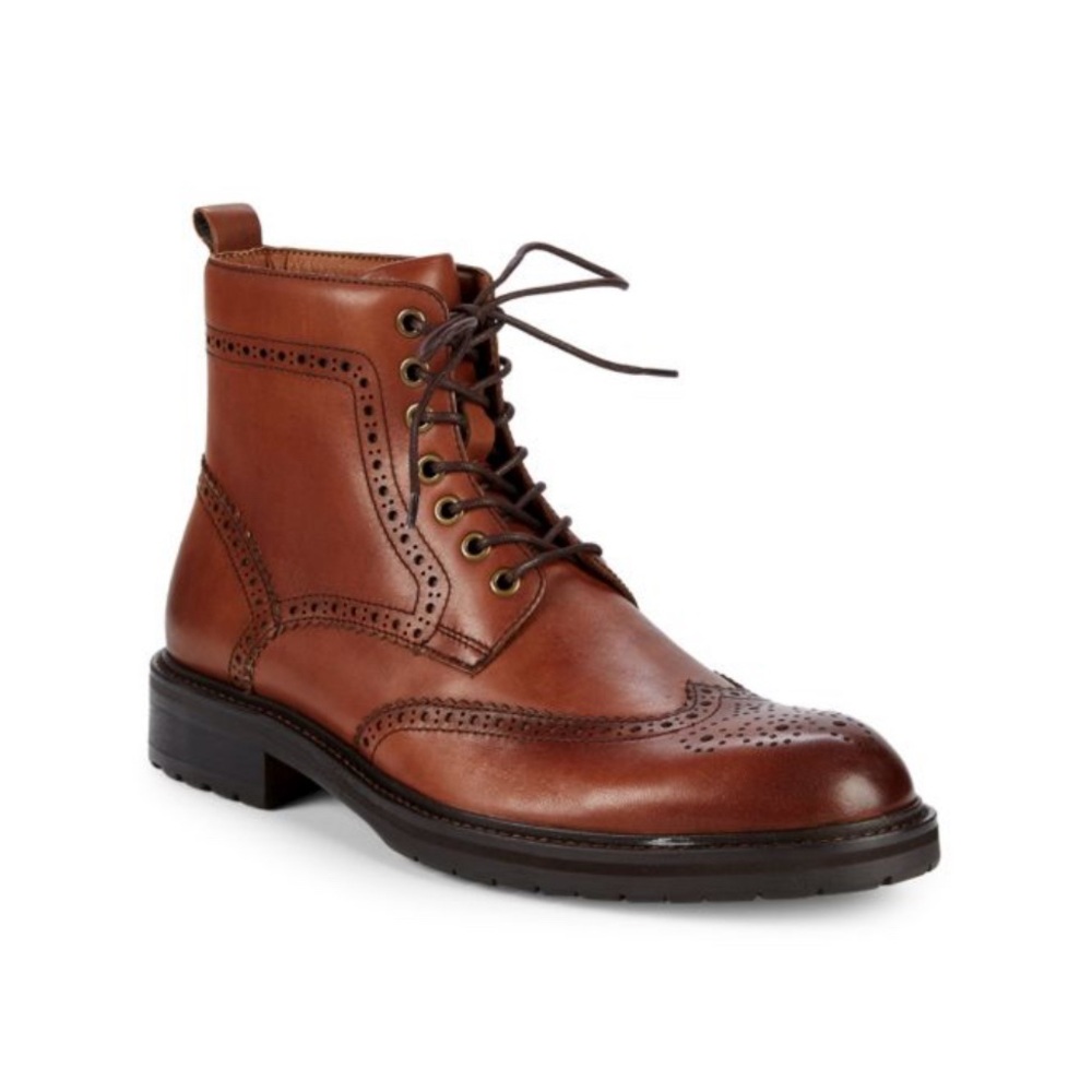 SAKS FIFTH AVENUE
Arrezzo Wingtip Leather Ankle Boots